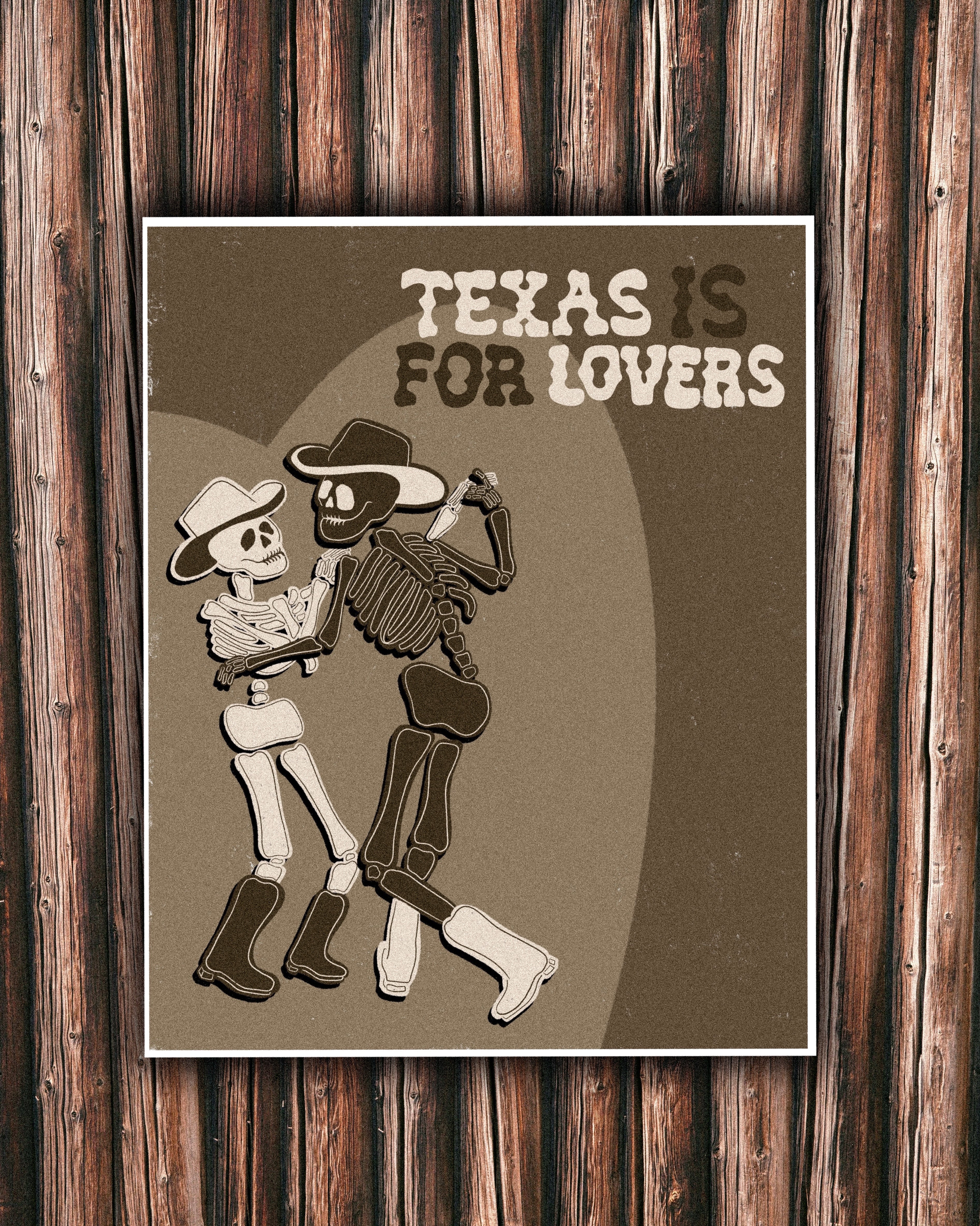Texas Is For Lovers - 8x10 Art Print